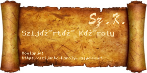 Szijártó Károly névjegykártya