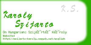 karoly szijarto business card